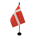 AZ FLAG TISCHFLAGGE DÄNEMARK 15x10cm - DÄNISCHE TISCHFAHNE 10 x 15 cm - flaggen