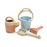 Dantoy Bio-Toy Bucket and Spade 4 Piece Playset, Eco-Conscious Toys Made from Sugarcane