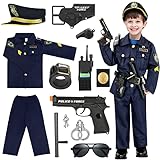INNOCHEER Polizei Kostüm Kinder, Polizei Kostüm für Kinder, Polizei Spielzeug für...